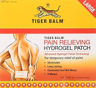 Tiger Balm Pain Relieving Patch Large 4 Each (Pack of 6)
