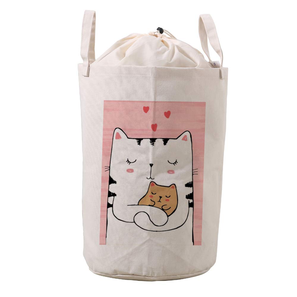 Grand panier de rangement à cordon anti-poussière motif petit ours mignon