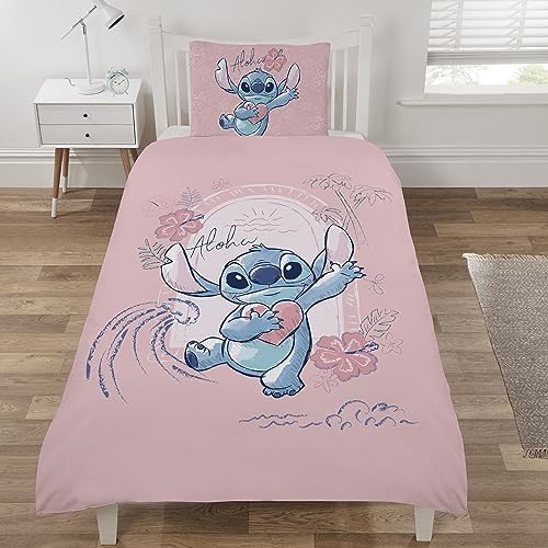 Coco Moon Lilo & Stitch Aloha Reversible Single Duvet Cover Set Lilo