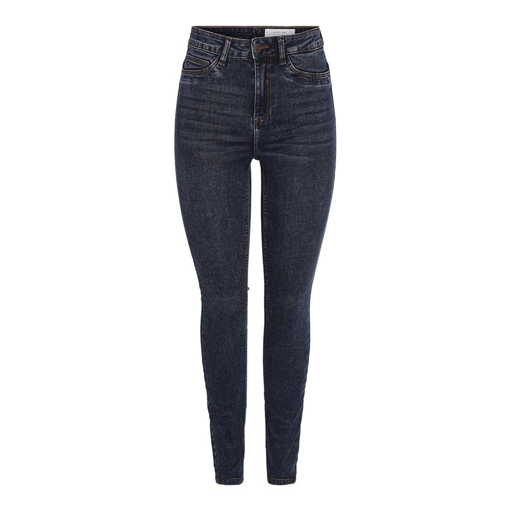 Noisy may Women's Trousers, Dark Denim Blue, 27W x 32L