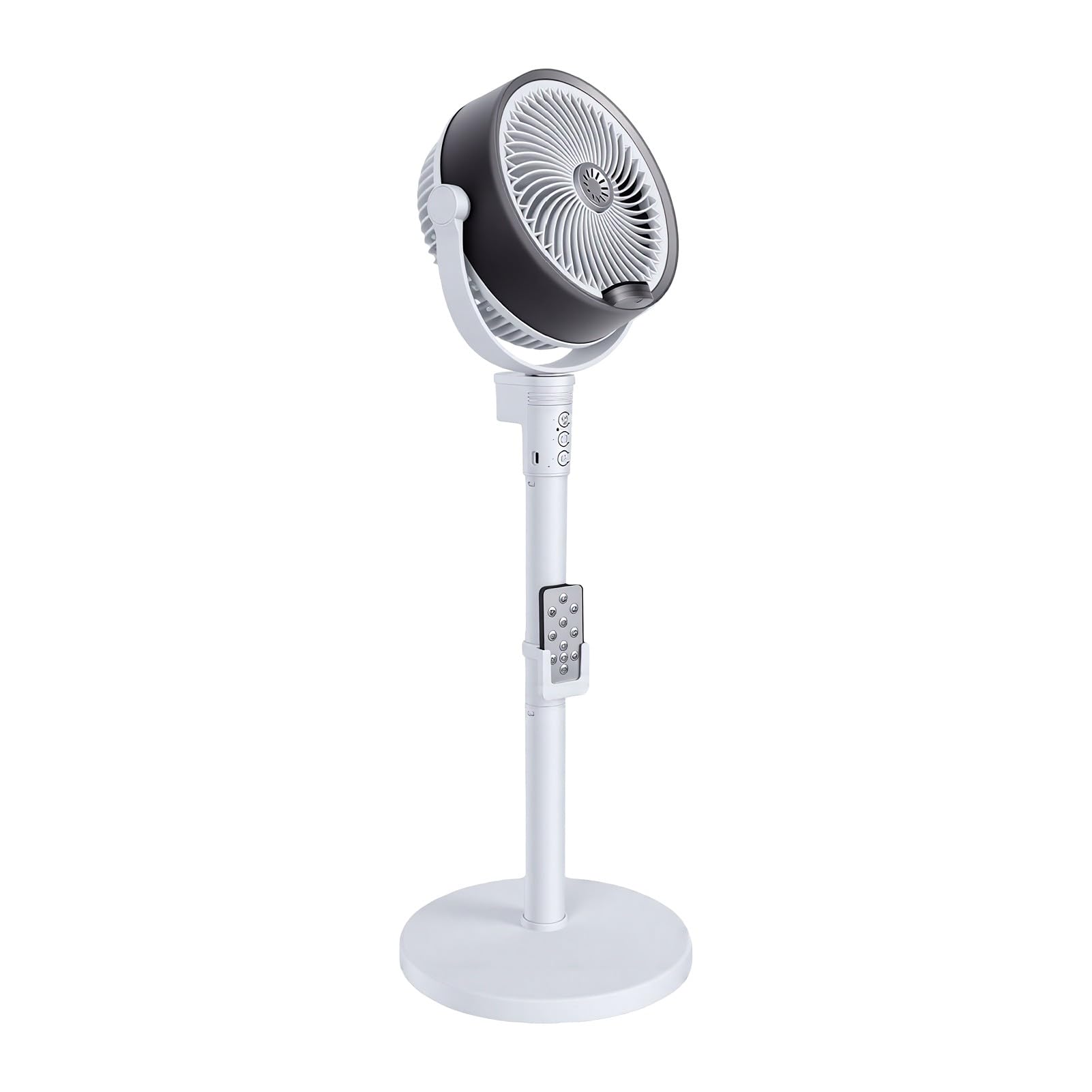 Ventilador de Pie para Dormitorio, Ventilador Nebulizador con Tanque de Agua de 500 Ml (WHITE)