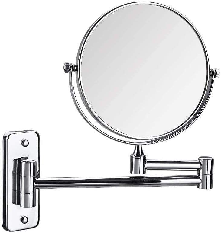 Miroir de douche mural pivotant 360 amplification réglable salle de bains sans perçage