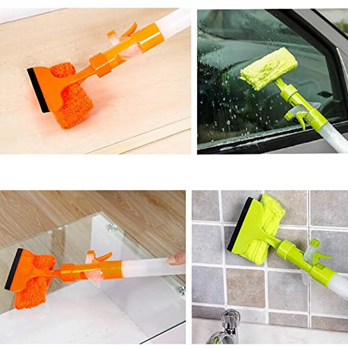 TGOPIT Plastic Glass Wiper- Double-Sided Window Scraper Cleaner,Glass Cleaner Wiper,Windshield Cleaner Brush For Window Shower Floor Car Home/Office Glass(Color : Multi),15 Centimeters,Multicolor 2