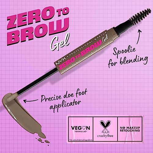 NYX Professional Makeup Longwear Vegan Tinted Liquid Eyebrow Gel, Natural Look Brow Mascara, Up to 2 Day Wear, Transfer - Image 2