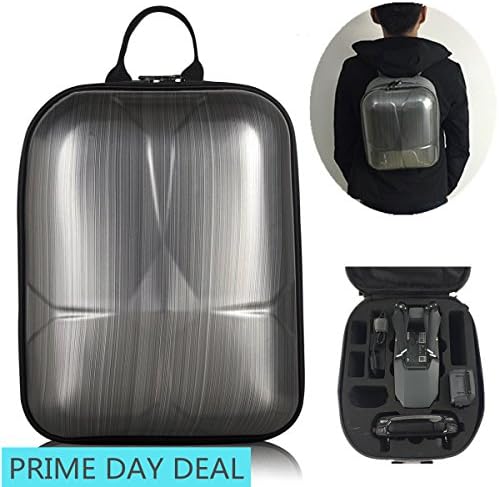DJI Spark Mini Hardshell Backpack Case, Upgraded Most Compact Hard Shell Carrying Case (13.5x 9.3x 5.7" Only ) Waterproof Anti-Shock PC bag for Spark and Accessories