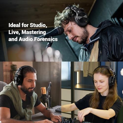 OneOdio A70 Bluetooth Over Ear Headphones, Wireless Headphones with 72H Playtime, Hi-Res, Built-in Mic, 3.5mm/6.35mm Wired Audio Jack for Studio Monitor & Mixing DJ Guitar AMP, Computer PC Gaming by OneOdio - Image 6