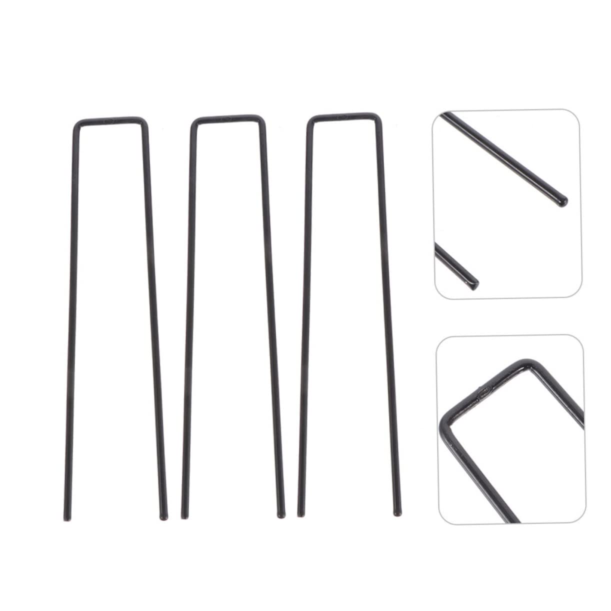 Picchetti di Fissaggio a Forma di u per Giardino 50 Pezzi Chiodi da in Metallo Guarnizioni per Picchetti da Giardino
