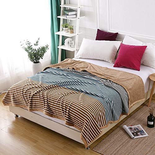 i-baby Manta para Cama Grande Mantas para Sofas de Franela de 100% Microfibre Extra Suave Sobrecama 4 Estaciones 220x240cm (Caqui, 220x240cm)