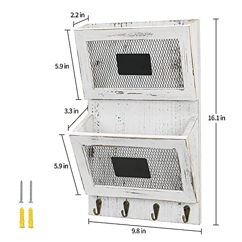 Wall Mail Holder with Key Hook - Image 7
