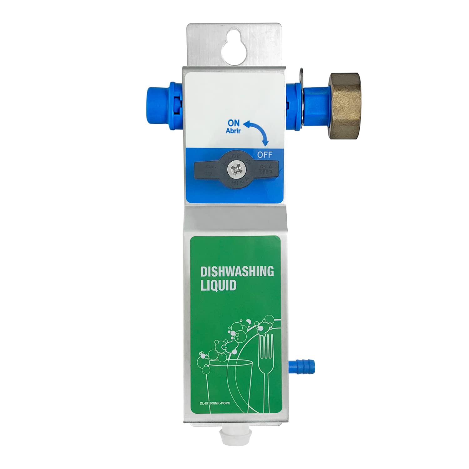 Kitchen Sink Single Proportioner, Detergent Sanitizer Dispenser with E-Gap, Chemical Mixing System, Precision Chemical Dilution, 8162E