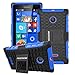 Lumia 435 Case, Pasonomi® Heavy Duty Hybrid Armor Case Cover with Soft Inner Skin and Kickstand For Microsoft Nokia Lumia 435 (Armor Series Blue)