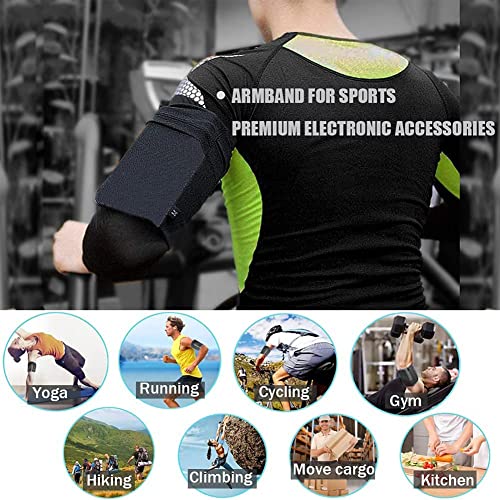 Universal Sports Armband For All Phones. Cell Phone Armband For Running, Fitness And Gym Workouts (Iphone 7/8 Plus/8/7 Plus/6/X/6S, Samsung S7/S8 Plus/Galaxy S9/S8/J7/9 Plus/S8 Plus, Etc) All Black, M #TOP3