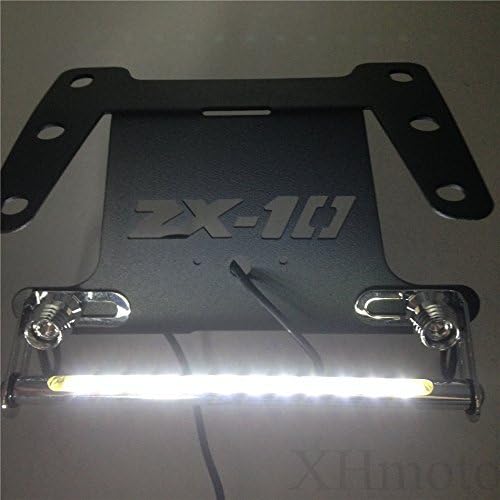 XKH- Motorcycle LED light Fender Eliminator Tidy Tail Compatible with 2004 2006 Kawasaki Ninja Zx10R Zx 10R black [B00Y7C7HNU]