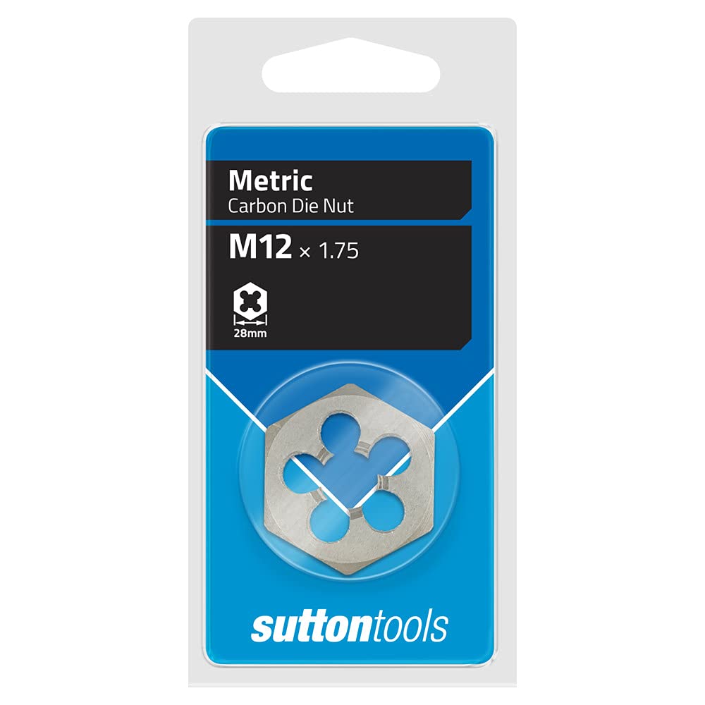 Sutton M440 Carbon Steel Die Nut, M12 x 1.75 Pitch Size