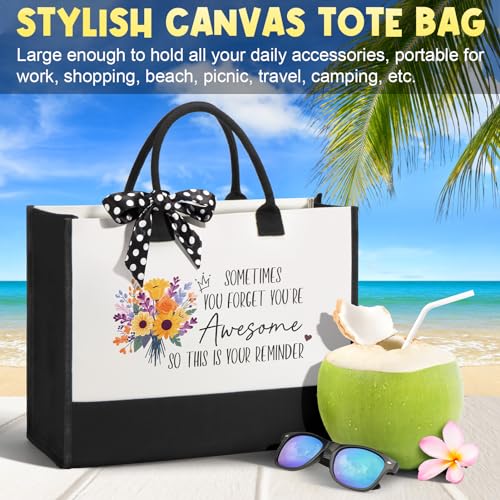 Image of Birthday Gifts Get Well Soon Gift Basket for Women Self Care Thank You Gift | Care Package Inspirational Self Care Gifts Set, Christmas Thinking of You Gift Basket for Women Mom Sister Friend w / Tote Bag