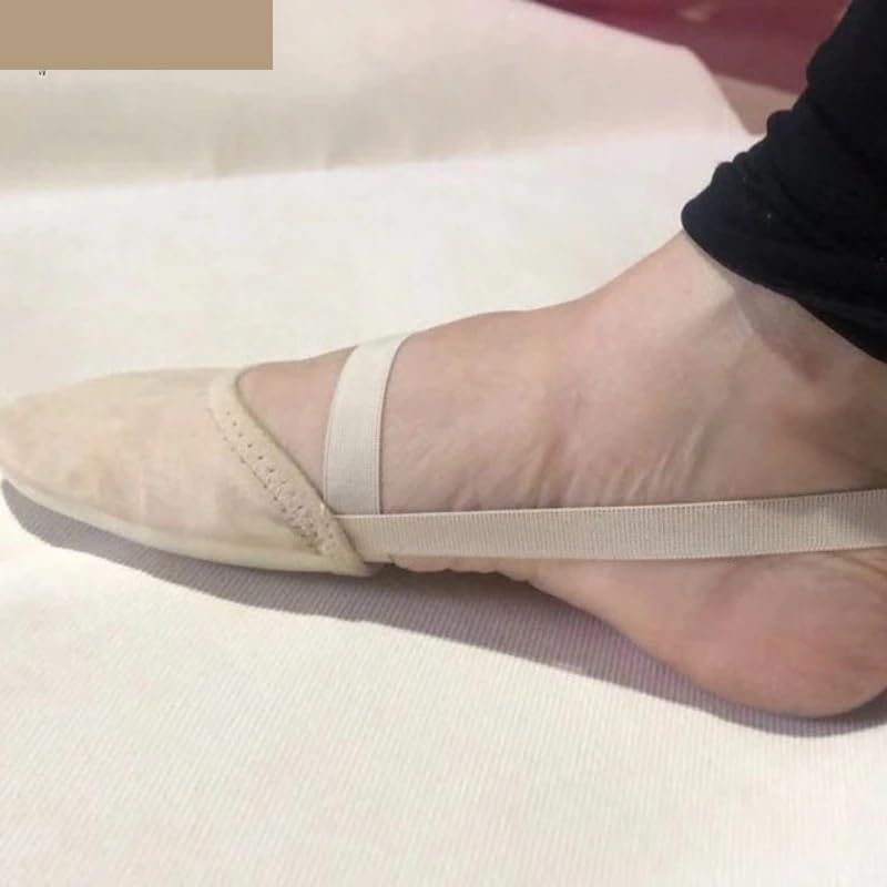 Demi-Chaussures élastiques de Gymnastique, 3 Paires, Pantoufles Plates Ballet, Chaussures tournantes Danse, Couverture Semelle d'entraînement for Femmes, Ventre pour Danse