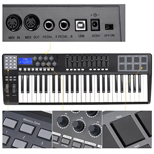 Clavier Piano 49 Portable 49-clés USB MIDI Contrôleur du Clavier 8 RVB Tampons De Déclencheurs Arrière Colorés avec USB - Les Beatles, Paul McCartney, John Lennon, RIngo Starr, George Harrison Clavier Piano 49 Portable 49-clés USB MIDI Contrôleur du Clavier 8 RVB Tampons De Déclencheurs Arrière Colorés avec USB – Image 7