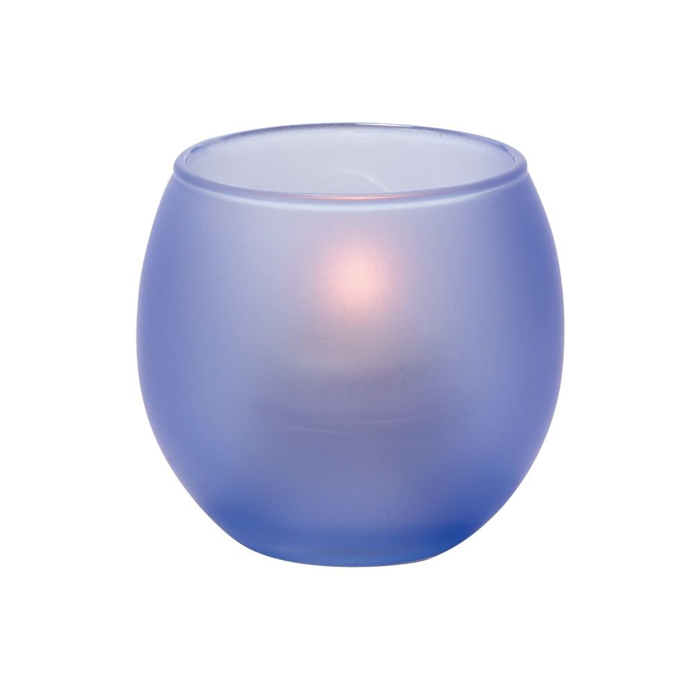 Satin Dark Blue Small Bubble Glass Tealight Lamp by Hollowick – Small, Glass, Dark Blue, Model 5119SDB