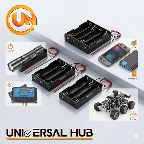 Image of 18650 Cell Lithium Battery Holder - for 3.7V li-ion Plastic case with Lead Wire Hard pin Spring Retention - Black (2 SLOT, 18650, 3, SERIES01)
