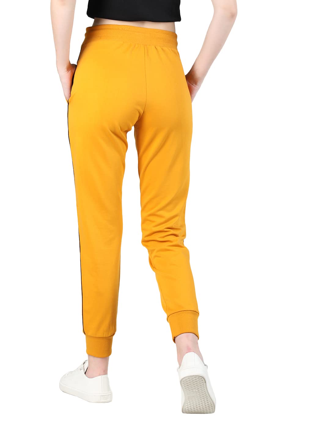 Kepa Joggers Pants for Women with Secure Pockets – Comfortable Stretchable Gym Pants, Lounge Lowers & Casual Wear Track Pants – S-XXL Mustard