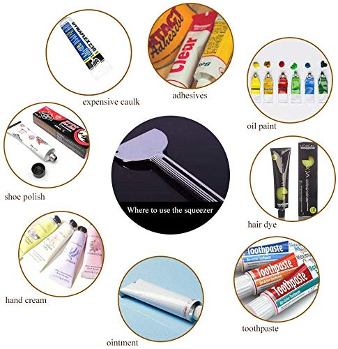 Image of 4PCS Tube Key,Tube Key Squeezer,Tube Roller Key,Tube Squeezer Toothpaste Squeezer Metal Tube Presser Tube Roller Tube Wringer Keys Dispenser Roller (Silver)