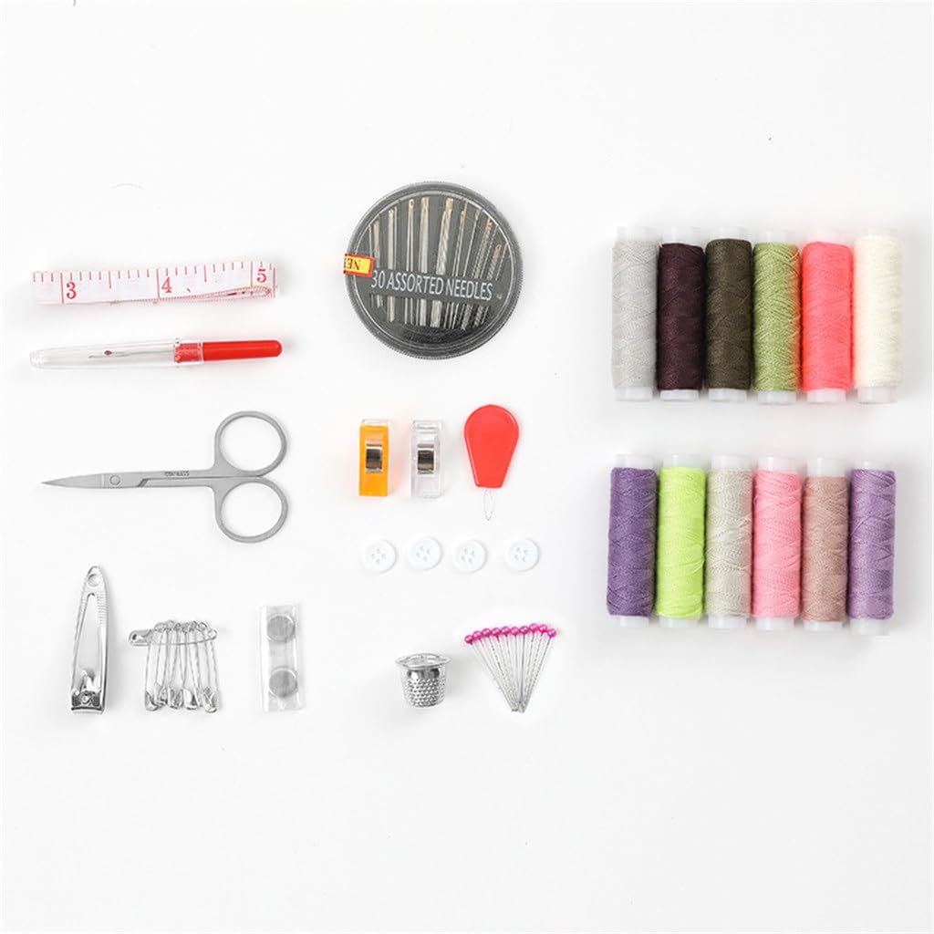 Caja de Costura portátil Kit de Costura Diaria para el hogar Mini Kit de Costura en Caja Costura para el hogar Kit de Costura