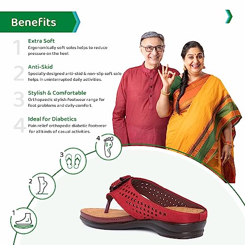 Image of ORTHO JOY Fancy doctor slippers | Soft chappal for women | Comfortable Footwear for women