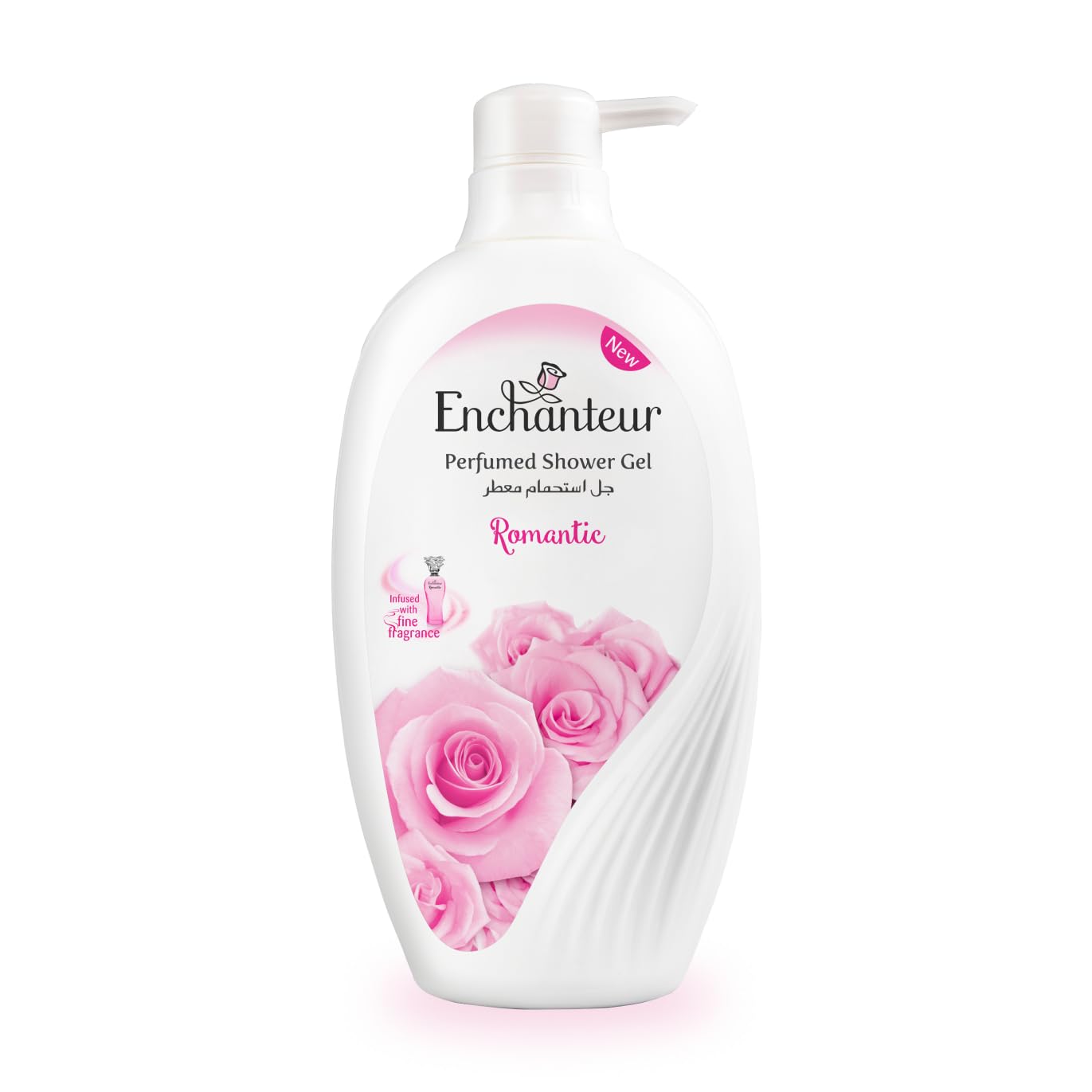 EnchantEUr Romantic Shower Gel, Shower Experience With Fine Floral Fragrance, 550 ml