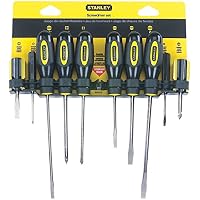 10-Piece Stanley 60-100A Standard Fluted Screwdriver