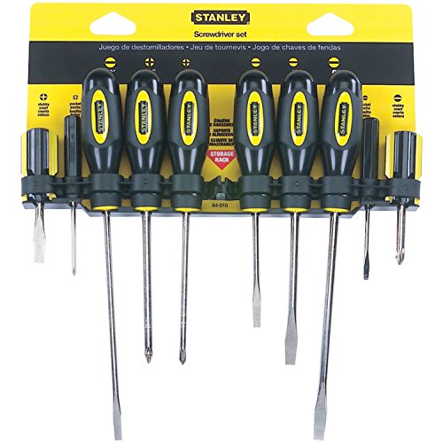 STANLEY 60-100A Standard Fluted Screwdriver Set, 10-Piece, Yellow by STANLEY - Used condition - US$9.96