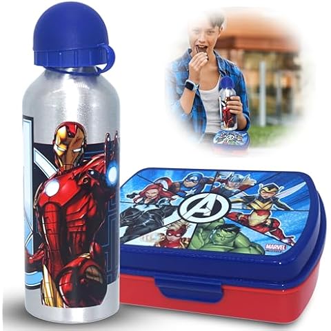 Marvel Avengers Lunch Box and Water Bottle Set Cover