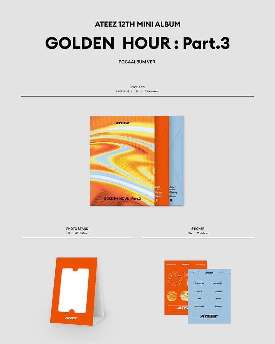 ATEEZ - GOLDEN HOUR : Part.3 (Lemon Drop) POCA Album [9 Pcs SET