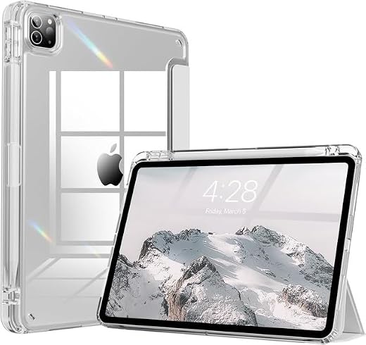 Boxome Tablet Case Cover for Apple iPad Pro 12.9 inch (3rd|4th|6th|5th Gen) [Auto Sleep/Wake Cover] [Pencil Holder] [Trifo...