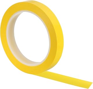 PATIKIL Graphic Tape 5/8" 15mmX66m, Whiteboard Tape Dry Erase Pinstripe Tape for Grid Chart Marking DIY Art, Dark Yellow