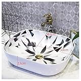 CRAFT de cerámica china. MU Hogar Lavabo, grifo, cerámica, montaje geométrico del enrejado muebles de baño por encima de la Cuenca del Contador