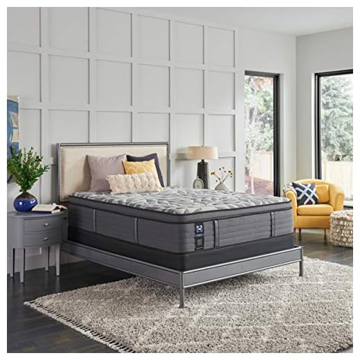 Sealy Posturepedic Plus, Euro Pillow Top 14-Inch Medium Mattress with Surface-Guard - King, Grey