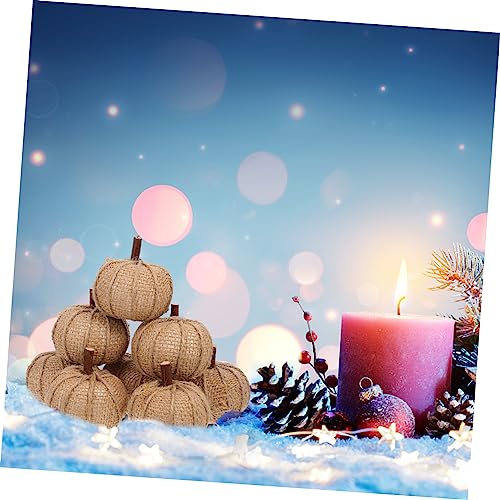 Calabazas de rejilla pequeñas artificiales de espuma para decoración 5