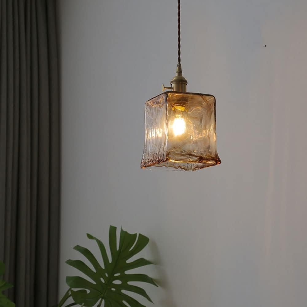 Lustres rétro restaurant en cuivre noble et verre soufflé luminaire luxe