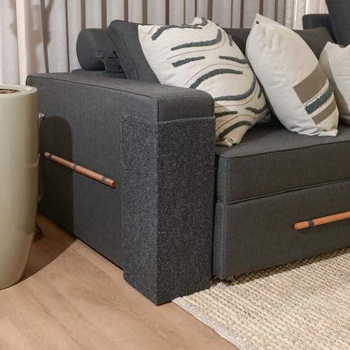 Arranhador Pet Gatos Cama Box e Canto De Sofá Com 2 Peças Montado MDF Premium (Cinza)