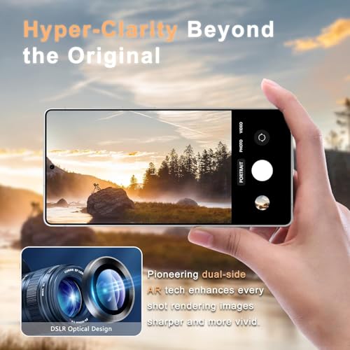 Image of Premium Camera Lens Protector Compatible For Samsung Galaxy S25 Ultra 5G (Black) Camera Lens Protector - 9H Tempered Glass, Military-Grade Anti-Scratch, Case-Friendly, Easy Install Frame