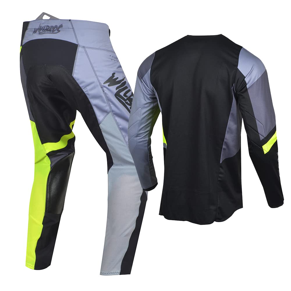 Hommes Combinaison de Pantalon en Maillot de Motocross MX Ensemble Vélo hors Route Offroad Ride Vêtements de Compétition Adultes BMX ATV