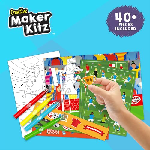 Bladez Toyz Girls Football Sticker Activity Set, Creative Fun with Stickers & Colouring - Image 3