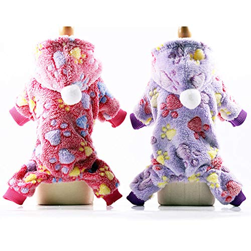 SYQY Warm Fleece Pet Dog Jumpsuit Overalls Winter