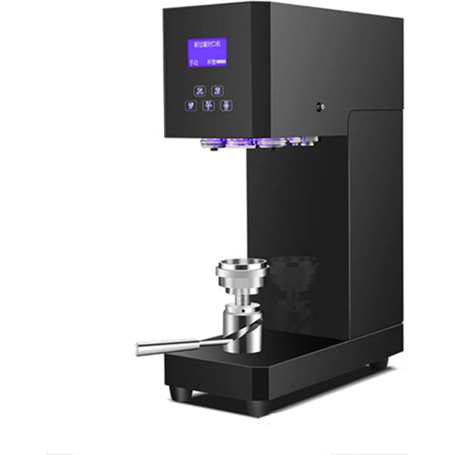 Macchina sigillatrice intelligente per lattine, sigillatrice commerciale automatica con display LCD per negozi di tè al latte, caffè e dessert, calibro 5,5 cm, attrezzatura portatile per inscatolame