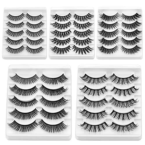 25 Pairs False eyelashes 17IF Dramatic Long 3D Mink Fake Lashes handmade Natural Reusable soft Fluffy thick for Makeup eyelash