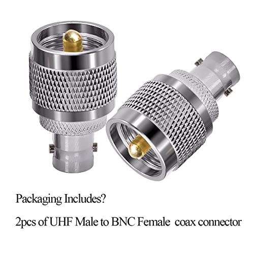 Adaptador TUOLNK UHF Macho a BNC Hembra, 2 piezas miniatura 6