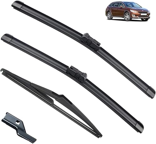 MadongJ Windshield Windscreen Wiper Blades for Peugeot 508 SW RXH 2018 2017 2016 2015 2014 2013 2012 2011 2010, Replacement Blades All-Weather Performance Streak-Free Windshield Wipers
