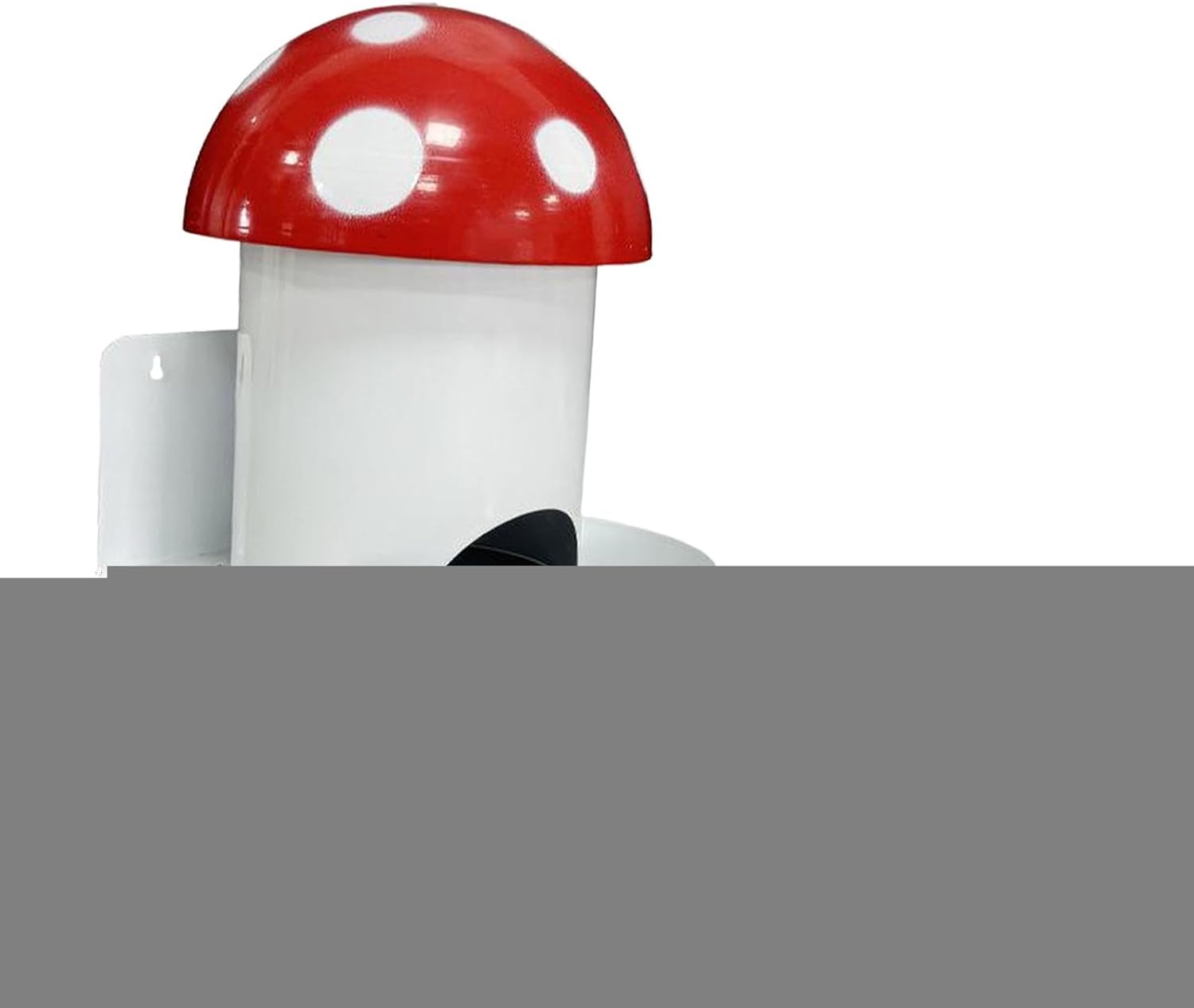 Mushroom Shaped Squirrel Feeder Station Large Capacity Iron Construction 7.17x5.91x7.68 inch Weatherproof Yard Wildlife