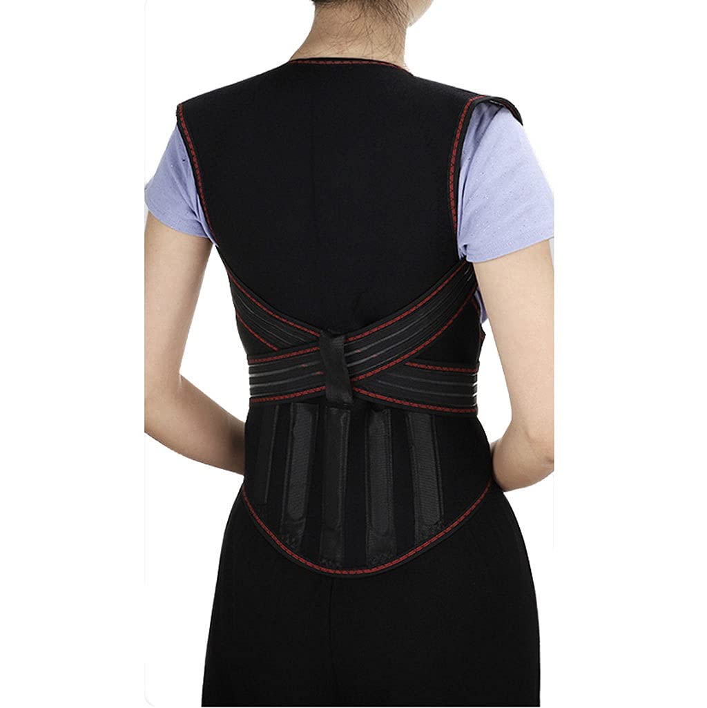 XWSM Tourmaline Self-Heating Full Back Support Belt 108pcs Magnets Waist Brace Back Posture Vest Spine Shoulder Posture Correction Belt Corrector (Size : XL)