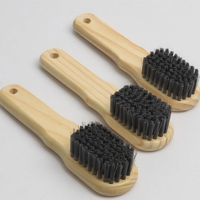 Wood Handled Shoe Brush Cleaning Stiff Bristle Household